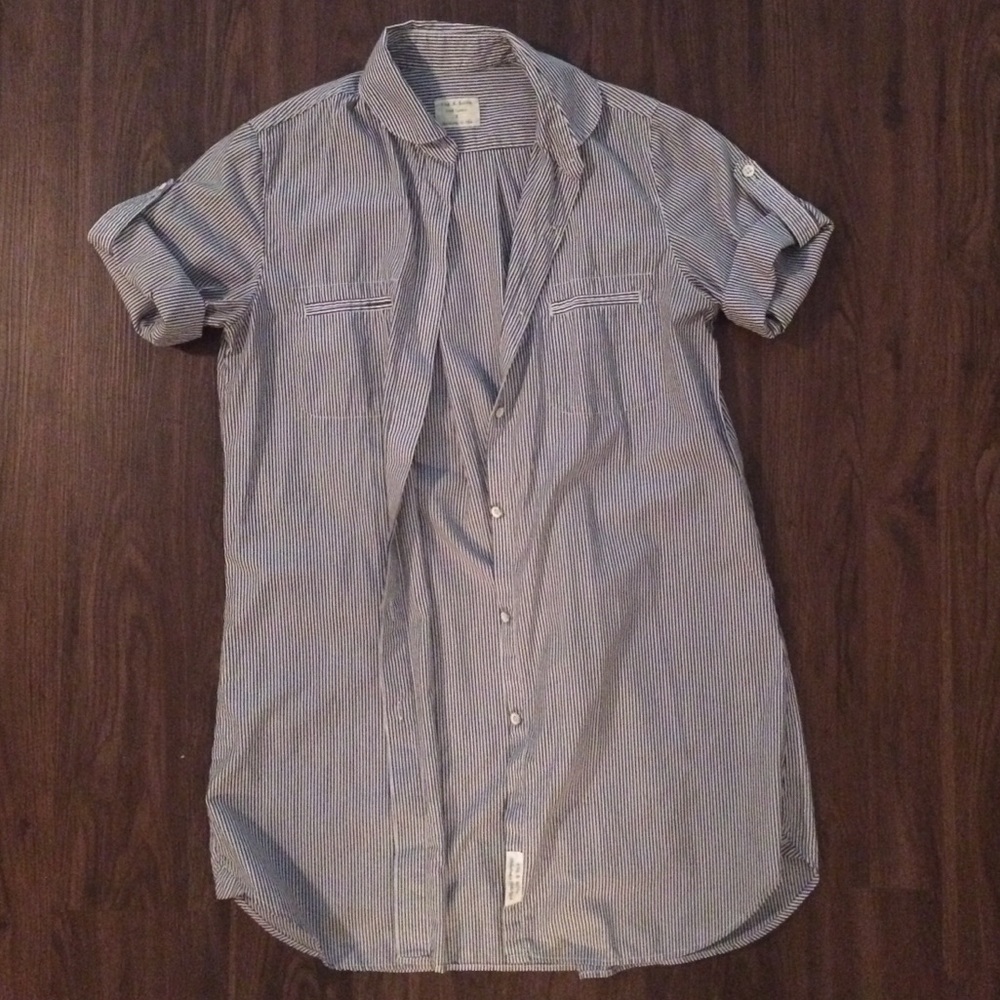 rag & bone Collared Short Sleeve Top